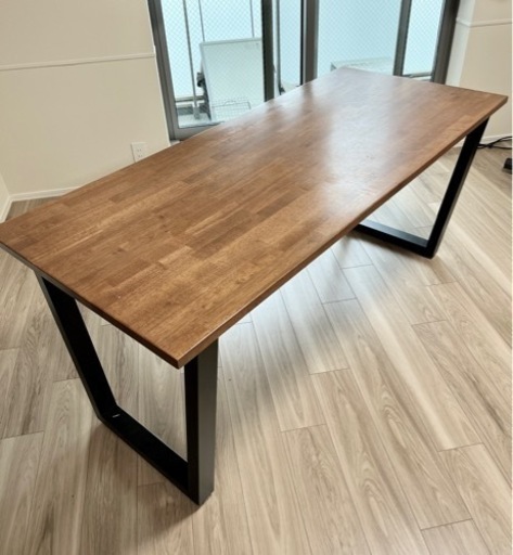 【美品！超特価】 ダイニングテーブル　木目調　黒足