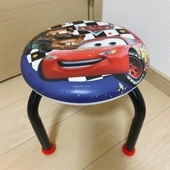 カーズ クッションパイプ椅子 キッズチェア 子供椅子 丸椅子
