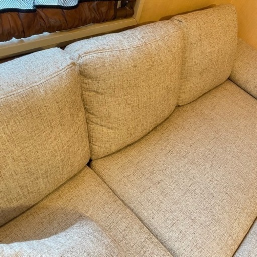家具 ソファ 3人掛けソファ　ナチュラル