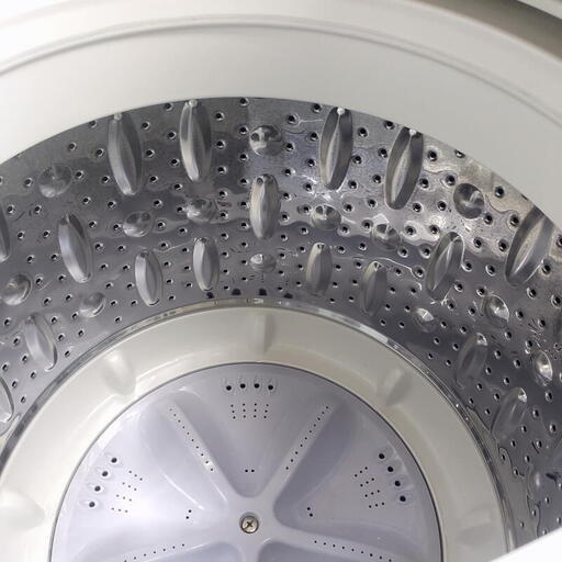 【コレ見て！ 新生活応援/軽トラ無料貸出し】 SHARP/シャープ 2021年製 全自動電気洗濯機 4.5kg ES-GE4E 排水ホース新品