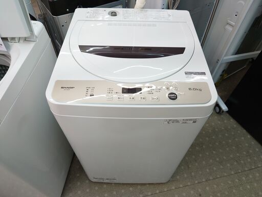 安心の分解洗浄済シャープ 6.0kg洗濯機 ES-GE6F 保証有り【愛千142】