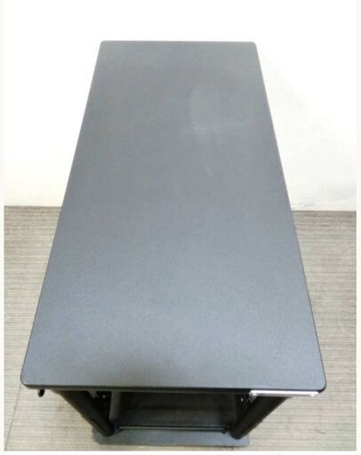 Bauhutte 　昇降式L字デスクBHD-670H　スタンダード　パソコンラック　(幅32×奥行67×高さ57～78cm)ブラック　キャスター付 バウヒュッテ