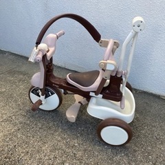 iimo 三輪車 折りたたみ 足のせステップ ハンドル付  の画像