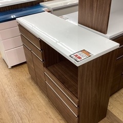KD-6【新入荷　アウトレット】エール　キッチンカウンター　ブラウン×白