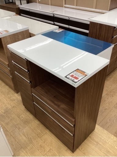 KD-7【新入荷　アウトレット】エール900 キッチンカウンター　ブラウン×白