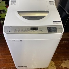 福岡市内配送設置無料　2019年式　シャープ SHARP ES-TX5D-S [タテ型洗濯乾燥機 5.5kg シルバー系]