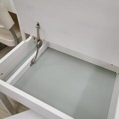 J4542　IKEA　イケア　子供用デスク　チェアセット　スンドヴィーク　ホワイト　クリーニング済　【リユースのサカイ柏店】　の画像