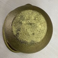 鉄瓶　南部鉄器？　黄金色　全高19㎝　20×16㎝　金運上昇　縁起物の画像