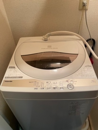 洗濯機　TOSHIBA 5kg AW-5GA1