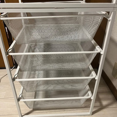 美品ヨナクセル ハンガーレール付き バスケット4つ付き