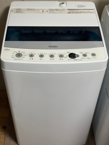 送料・設置込み　洗濯機　4.5kg  Haier 2021年