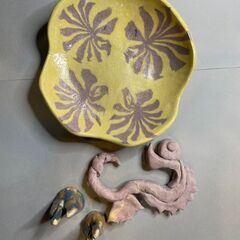 かわいい模様が作れる　練り込み陶芸の体験の画像