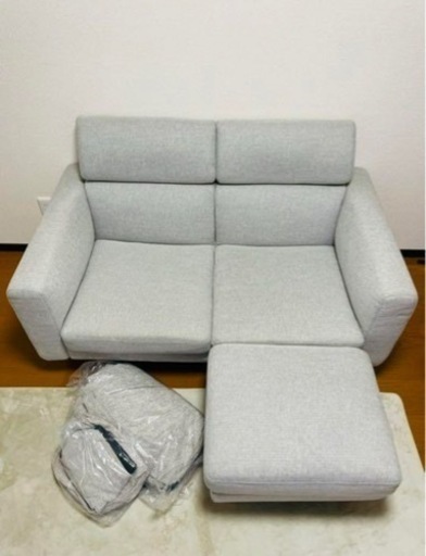 Unico ウニコ ソファー 2シーター オットマン付き 替えカバー付き(両方)