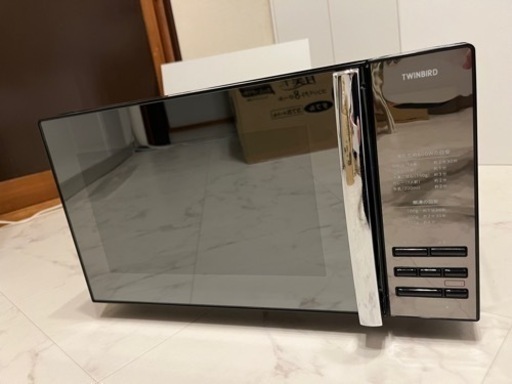 【譲渡先決まりました】ツインバード TWINBIRD ミラーガラスフラット電子レンジ 電子レンジ