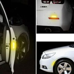 車用反射ステッカー（ブルー1枚/イエロー1枚）の画像