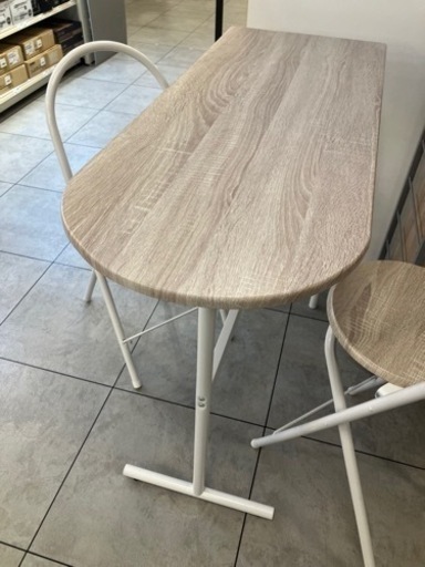 カウンター3点セット　テーブル　イス2脚