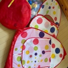 子ども用 テント、トンネル、ボールプールセットの画像
