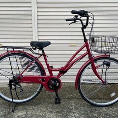 新品★未使　ママチャリ　オートライト　 26インチ　シマノ製6段...