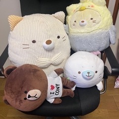 ぬいぐるみ４個 おまけクッション