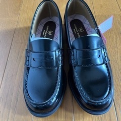 決まりました☆【通学用】女子 黒ローファー 23.5
