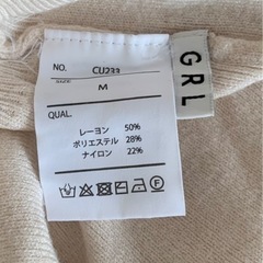 GRLグレイル　ハイネックリブニットトップス　白ホワイト　セーター  の画像