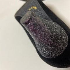 靴/バッグ 靴 ラメリボン付きスエードパンプス　黒Sサイズ　【中古品】の画像