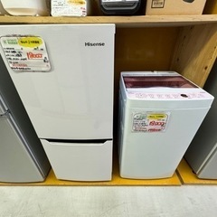 【リサイクルサービス八光】2019年製　冷蔵庫130L　洗濯機5.5㎏セット