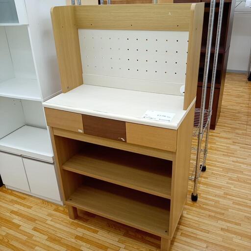 ★ジモティ割あり★ レンジ台　キッチン収納　ナチュラル　クリーニング済　YJ2158