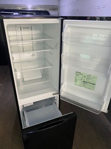 2020年式　ハイセンス 冷蔵庫 幅48cm 150L パールブラック HR-D15CB 2ドア 右開き 自動霜取り コンパクト