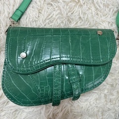 clear レディースバッグ カバン 緑 グリーン クロコダイルの画像