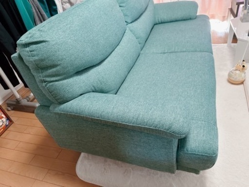 3人掛けソファ 布張りタイプ (NポケットA13 DR-TBL) | ニトリネット ニトリ 3人掛けソファー ターコイズブルー 布