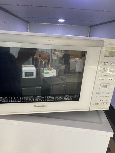 北九州市内配送無料店　2019年式　パナソニック エレック オーブンレンジ 23L フラットテーブル 遠赤ヒーター 蒸気センサー ホワイト NE-MS236-W