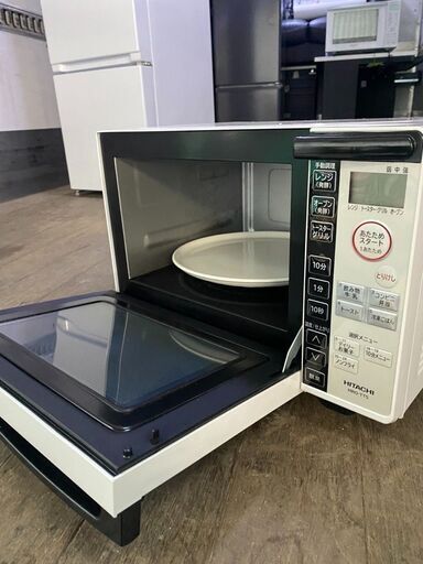 北九州市内配送無料店　2019年　日立 電子レンジ オーブンレンジ 18L ターンテーブル 一人暮らし ダイレクトキー操作 MRO-TT5 W ホワイト（