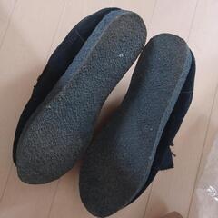 portee シューズ　黒　ブラック　メンズ　シューズ　スエード　モカシン　デッキシューズの画像