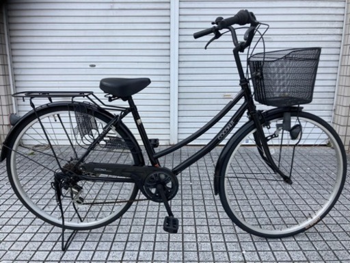 【27インチ自転車】美品❗️外装6段変速　前後タイヤ、前カゴ新品❗️若林自転車　膳所店　SALE中❗️