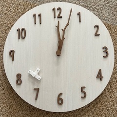 時計　ナチュラル　葉っぱ　壁掛け　新品未使用