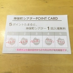 神保町シアター入場無料券2024.6.2まで有効
