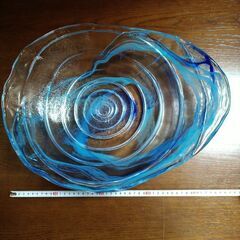 ガラス製花器　水盤の画像