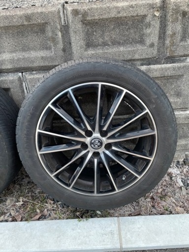 【ホイール付】 夏タイヤ215/55/R17 溝5mm程度