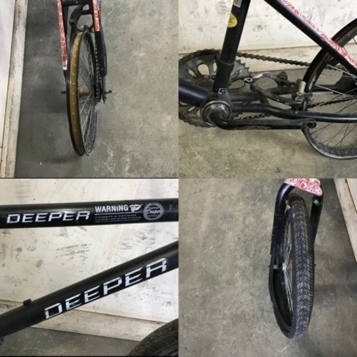 253□岐阜発　△ /自転車/20インチ/ジャンク/部品取り/DEEPER/ブレーキ欠品/ペダル欠品/フロントチューブ欠品/現状品　R5.4/25□