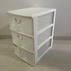 サンコープラスチック エルピス A4 深型3段 ホワイト A-430の画像