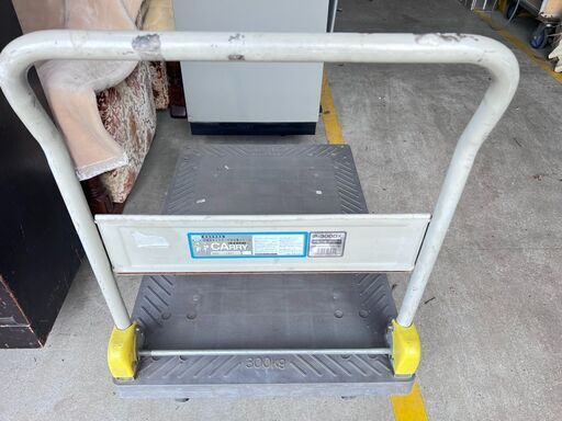 低騒音キャスター付き台車 静CARRY P-300DX 荷重300キロ 寸法89.5㎝×59.5㎝ 日本製 浅香工業  折りたたみ式  /  AJ-0599-P1 低騒音キャスター付き台車 静CARRY P-300DX 荷重300キロ 寸法89.5