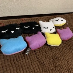猫のストラップ8点セットの画像