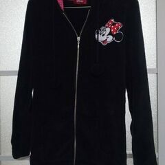 👩ミニーちゃんフード付き(前開き)トレーナー(Mサイズ)【美品】