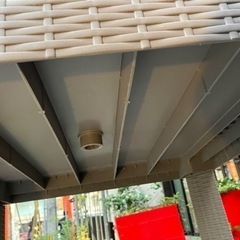 ガーデンテーブル　マット付きの画像