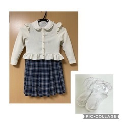 着画あり【120cm】女の子ブランドフォーマルセット　靴下付き