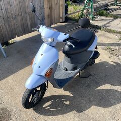 スズキ 原付 レッツ4 CA41A UZ50K5 原付 スクーター 50cc インジェクション車 Fi 4スト 実働 機関良好 水色 青系 鳥取 陸送可 販売証明可の画像