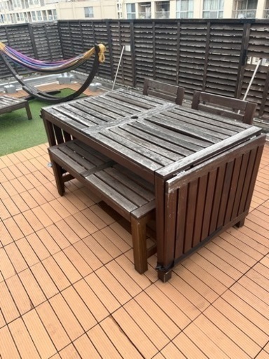 緊急値下げ IKEA 屋外用ガーデンテーブルセット