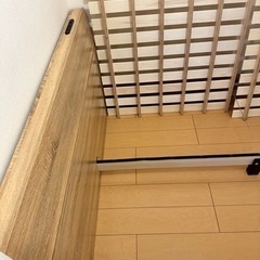 ダブルベッド　ナチュラルの画像