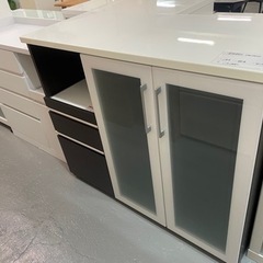 MOMO キッチンカウンター タイルトップ ホワイト【トレファク上福岡】